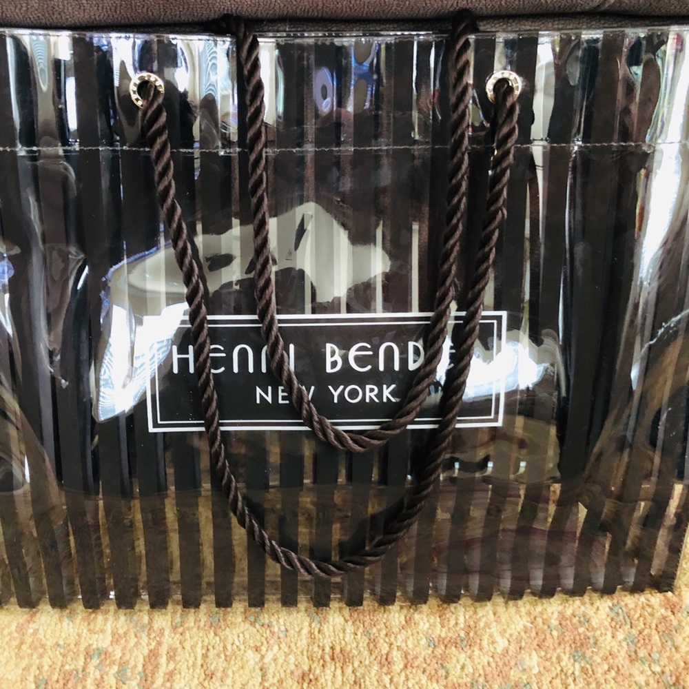 COPY - Henri Bendel Clear Centennial Brown Stripe…
